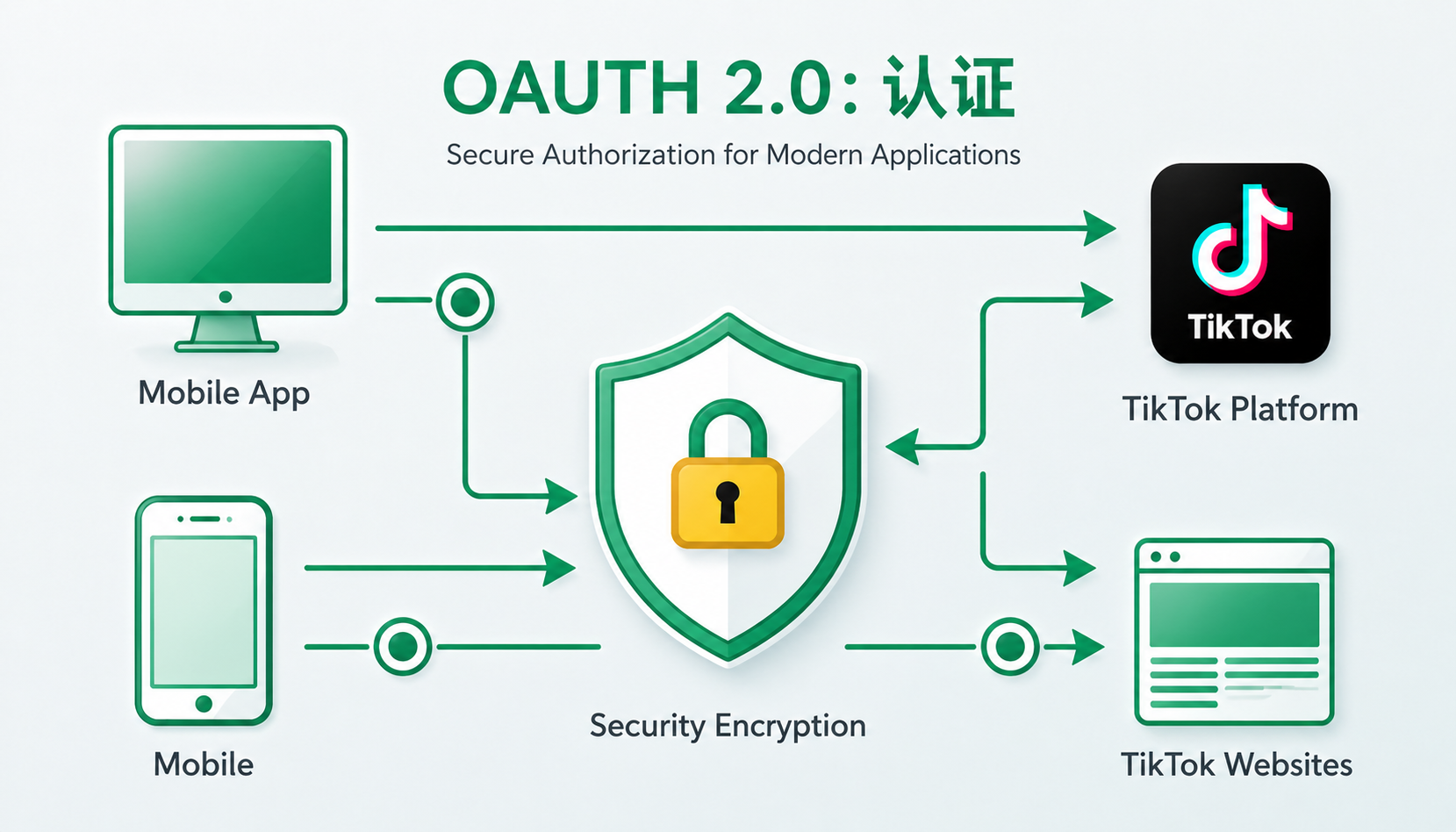 TikTok OAuth 2.0 Authorization Flow Diagram - How NobodyToldYou securely connects to TikTok